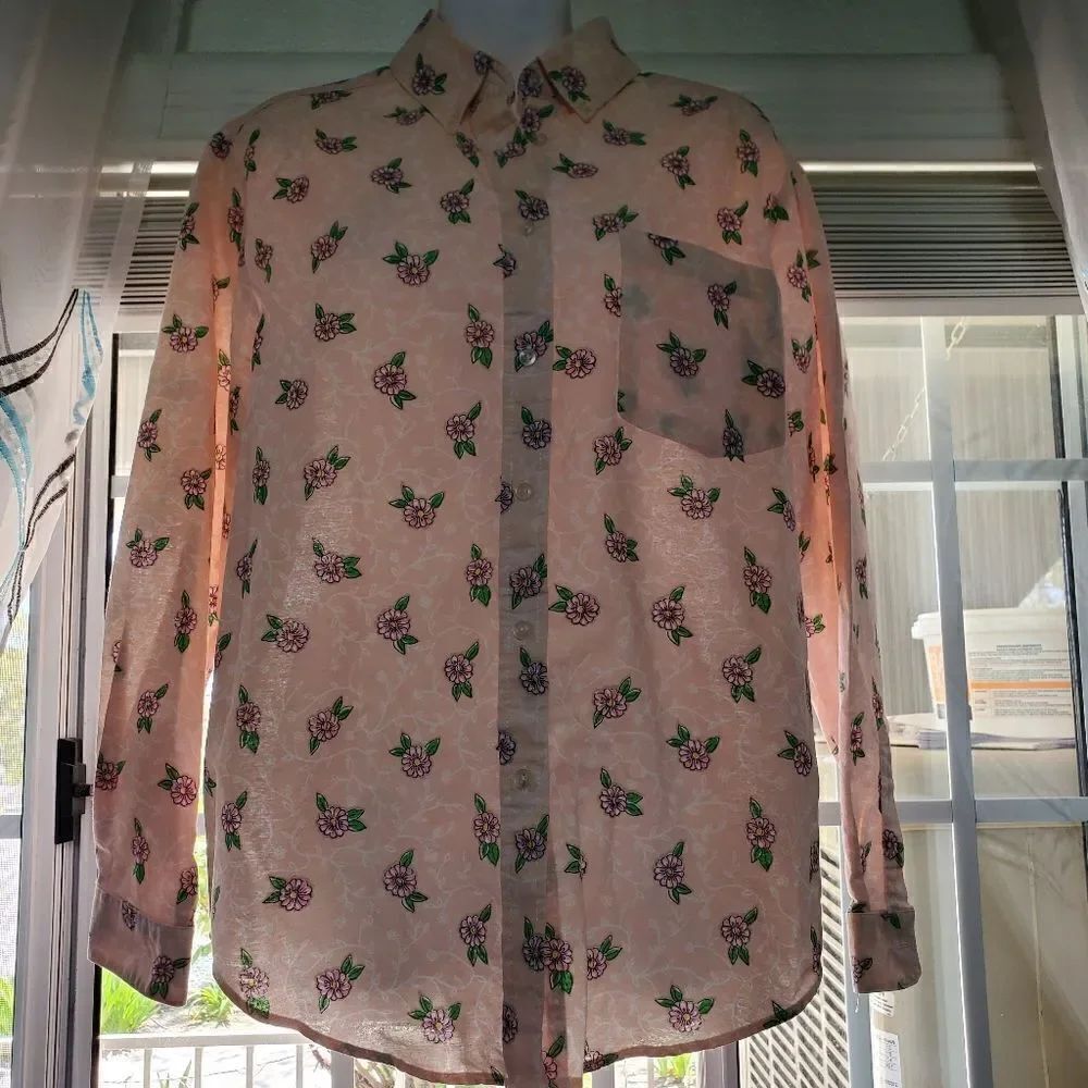 Cabin creek floral button down shirt
